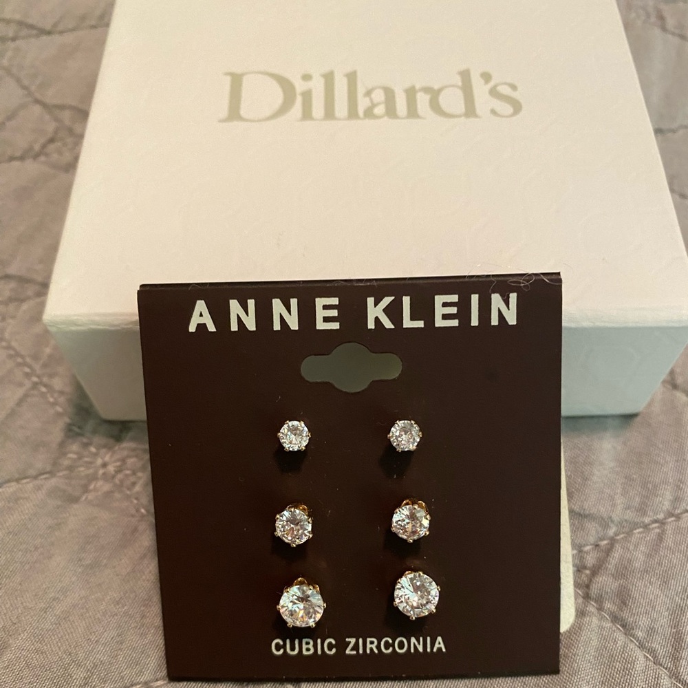 Set of 3 CZ Sterling Silver Set by Anne Klein